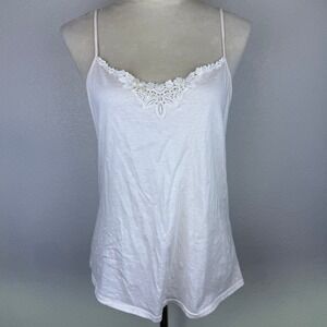 VTG Victoria's Secret Gold Label Beaded Sequin Soft Pink Lace Trim Cami Cotton